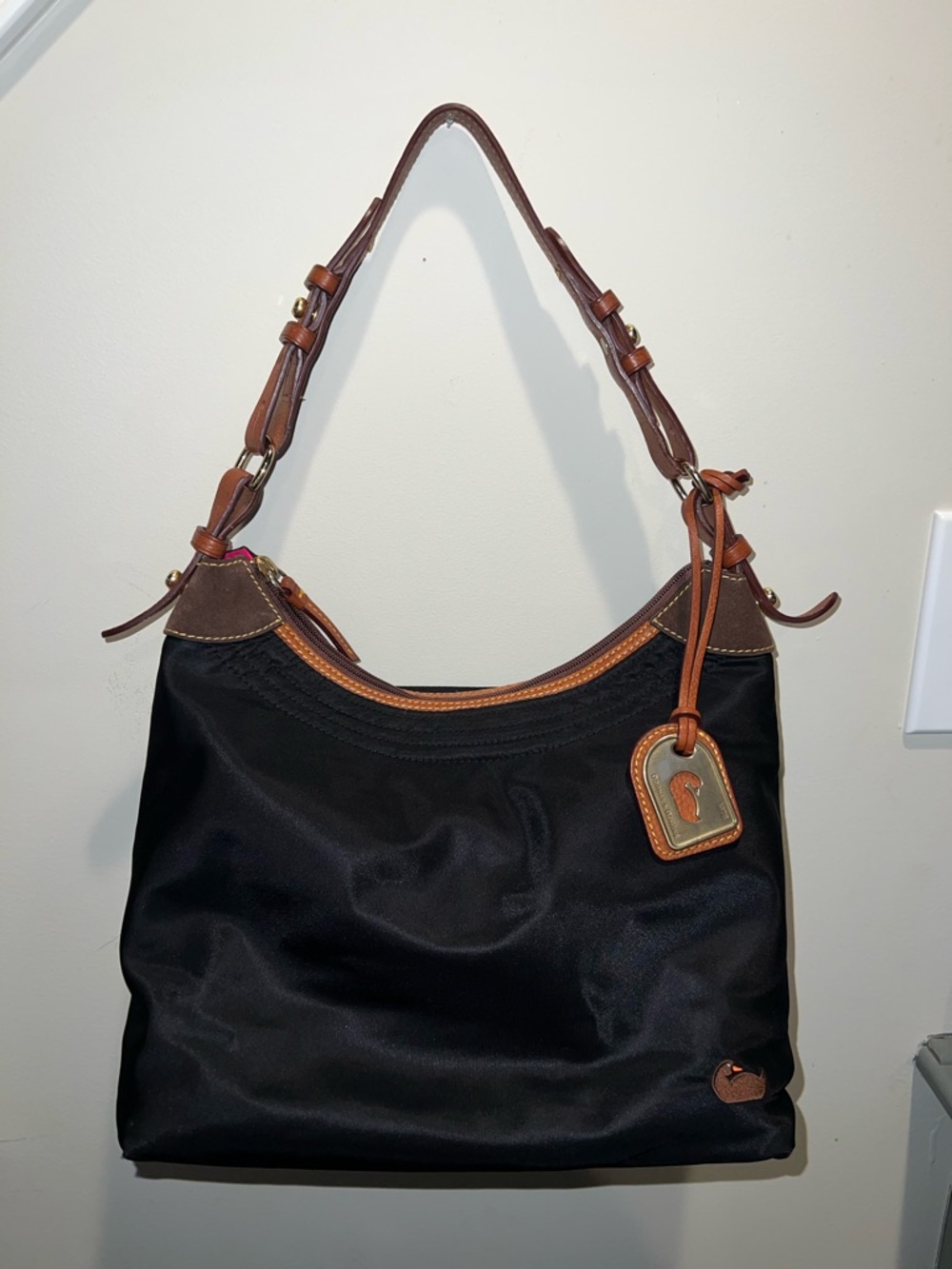 Dooney & Bourke Nylon Large Erica Hobo Shoulder Bag with Adjustable Straps